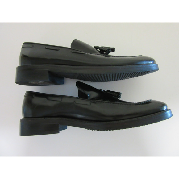 CABANI Black Patent Leather 41 (US 8) Tassels Slip On Men\'s Dress Loafers main image 8